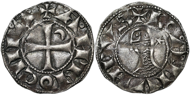 Principality of Antioch, Bohemond III of Antioch Denar, n.d., Antioch, Ag. 0,93 ...