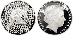 Australia, Elizabeth II 1 Dollar, 2001, Kangaroo series. Ag.999 1 Oncia / 1 Oz, KM 590, PROOF