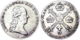 Austria, Leopold II 1/4 Taler, 1792, A Vienna, Ag. 7,40 g, Herinek 51, VF