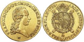 Austria, Francis II, Soverain d'or, 1799, Milan, Au. 11,06 g, Rare, Fr. 741, A.XF