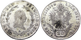 Austria, Francis II, 20 Kreuzer, 1804, Vienna, Ag.583 6,56 g, NC, KM 2139, VF