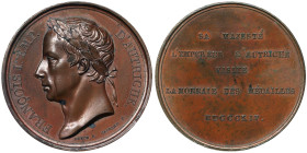 Austria, Francis I, Medal, 1814, Commemorating Emperor Francis' visit to the Paris Mint. Opus: Denon and Gayrard. Ø 40 mm. Ae. 34,64 g, Bramsen 1465, ...