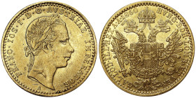 Austria, Franz Joseph I Ducat, 1860, Vienna, Au.986 3,49 g, Frühwald 1195, VF+