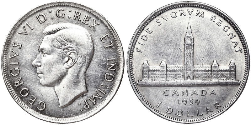 Canada, George VI 1 Dollar, 1939, Ag.800 23,35 g, KM 38, XF