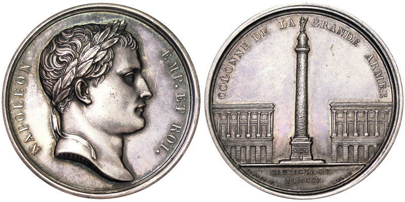 France, Napoleon I Medal, 1805, Commemorating the erection of the Colonne de la ...