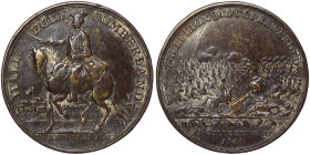 Great Britain, George II Medal, 1746, The Battle of Culloden. William Duke of Cumberland l. Ø 42,5 mm. Ag. 17,20 g, Rare, Bending metal, VF
