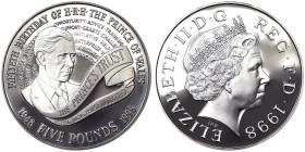Great Britain, Elizabeth II 5 Pounds, 1998, London, Ag.925 28,20 g, KM 995a, PROOF