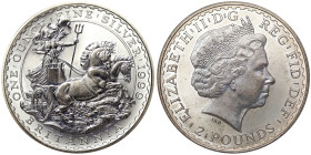 Great Britain, Elizabeth II 2 Pounds, 1999, London, Ag.958 32,45 g, KM 1000, UNC