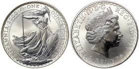 Great Britain, Elizabeth II 2 Pounds, 2000, London, Ag.958 32,45 g, KM 1029, UNC