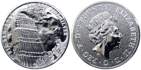 Great Britain, Elizabeth II 2 Pounds, 2017, London, Big Ben. Ag.999 1 Oncia / 1 Oz, KM 1439, UNC