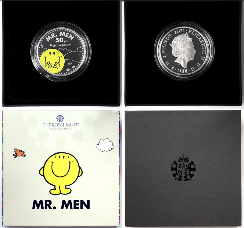 Great Britain, Elizabeth II 2 Pounds, 2021, London, 50th anniversary of Mr. Men....