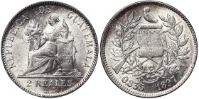 Guatemala, 2 Reales, 1897, Ag.835 6,20 g, KM 167, VF/A.XF