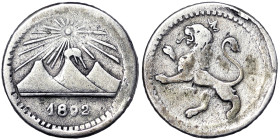 Guatemala, 1/4 Real, 1892, Ag.835 0,79 g, KM 159, F