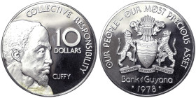 Guyana, 10 Dollars, 1978, Ag.925 43,23 g, KM 44a, PROOF