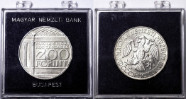 Hungary, 200 Forint, 1977, Budapest, National museum. With original case. Ag.640 28,00 g, KM 613, UNC