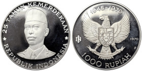 Indonesia, 1.000 Rupias, 1970, Ag.999 40,00 g, KM 27, PROOF