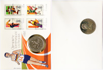 Isle of Man, Elizabeth II Crown, 1984, Ni. 28,47 g, Numisbrief with stamps. KM 118, UNC
