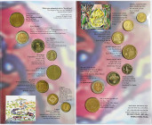Israel, Set, 1996, PIEFORT mint set with 8 coins. Mintage: 8.000 pcs. Ni, Ae. UNC