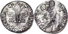 Italian States, Florence, Republic Grosso Guelfo da 6 Soldi e 8 Denari, 1461-1483, Ag. 2,27 g, Rare, MIR 62/44, XF