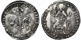 Italian States, Florence, Republic Grosso Guelfo da 5 Soldi e 6 Denari, 1402-1406, Ag. 2,89 g, Rare, MIR 58, A.XF