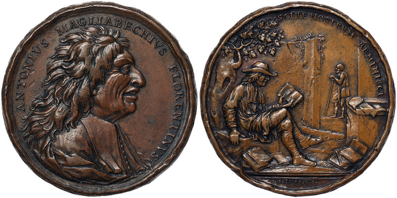 Italian States, Florence, Antonio Magliabecchi (1633-1714), Medal, n.d., Italian...