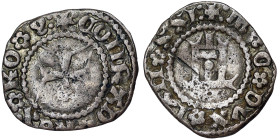 Italian States, Genoa, Tommaso of Campofregoso Petachina, n.d., Ex auction: Seaby 1/10/1981. Ag. 1,14 g, Rare, MIR 79, VF