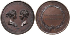 Italian States, Lucca e Piombino, Elisa Bonaparte and Felice Baciocchi Medal, 1805, Fine Arts Prize, Academy of Lucca. Opus: Santarelli. Ø 47 mm. Ae. ...