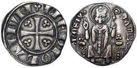 Italian States, Milan, First Republic Ambrosino piccolo, n.d., Ag. 1,82 g, Rare, CNI 23, VF/A.XF