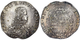 Italian States, Milan, Carlo II Filippo, 1676, Ag. 27,80 g, Rare, DAV 4005, XF
