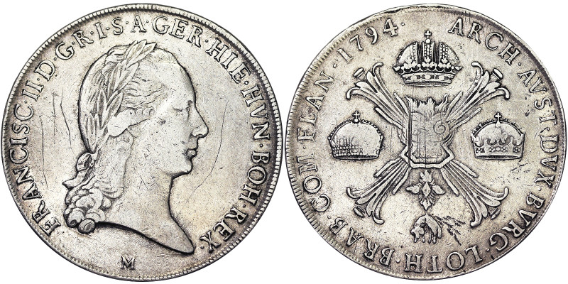 Italian States, Milan, Francesco II of Asburgo-Lorena Scudo Delle Corone, 1794, ...