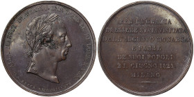 Italian States, Milan, Francesco I Medal, 1825, Visit to the Milan Mint. Ø 38,5 mm Ae. 23,74 g, XF/A.UNC