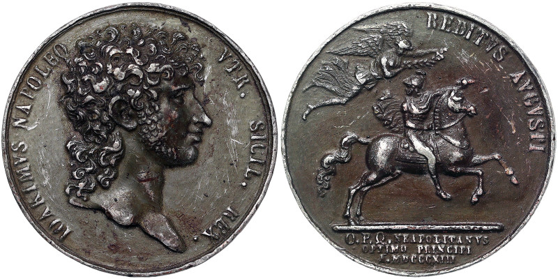 Italian States, Naples, Gioacchino Napoleone Medal, 1813, Commemorating Murat's ...