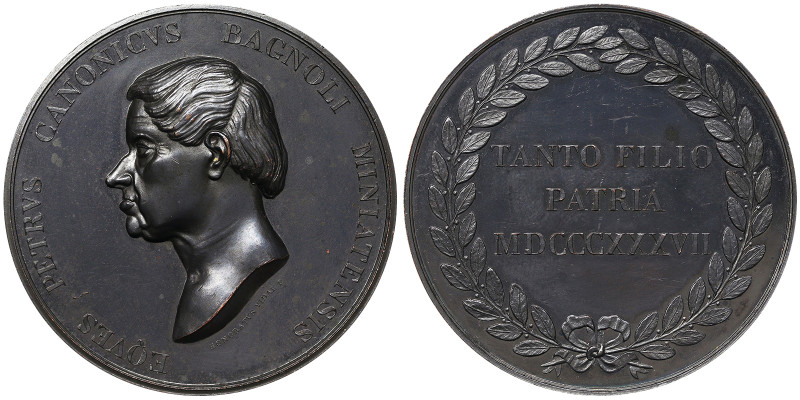 Italian States, Pisa, Pietro Bagnoli (1767-1843), Medal, 1837, Italian poet. Opu...