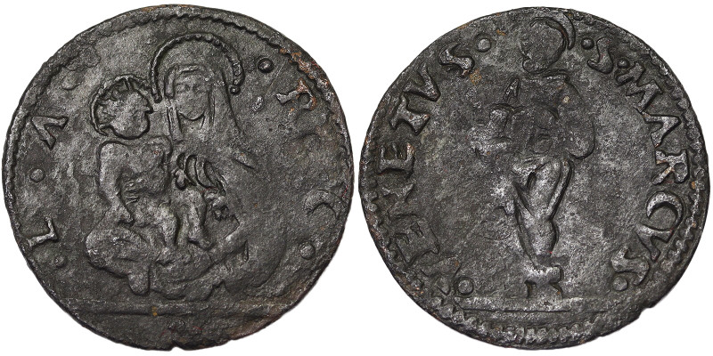 Italian States, Venice, Anonymous coinage, Doppio bagattino, n.d., Cu. 2,52 g, R...