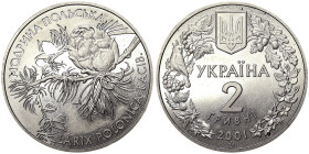Ukraine, 2 Hryvni, 2001, Larix Polonica. Ni. 12,80 g, KM 138, UNC