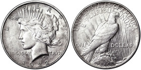 United States, 1 Dollar (Peace 1921-1935), 1922, Denver, Ag.900 26,73 g, KM 150, VF