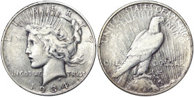 United States, 1 Dollar (Peace 1921-1935), 1934, Denver, Ag.900 26,73 g, KM 150, F