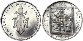 Vatican City, Paolo VI 500 Lire, 1977, Rome, Year XV. Ag.835 11,00 g, KM 132, UNC