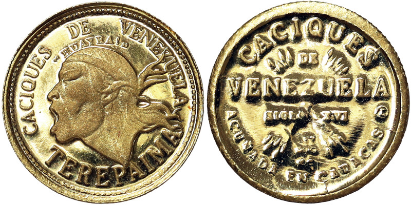 Venezuela, 5 Bolivares, n.d., (1962), Indian Chiefs of Venezuela - Terepaima. Ag...