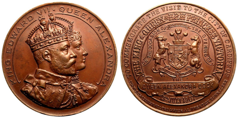 About Uncirculated | GREAT BRITAIN. Edward VII. 
Bronze Medallion, Opening of A...