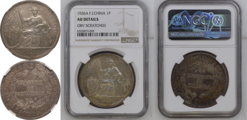 AU Details | FRENCH INDOCHINA. THIRD REPUBLIC. 
Silver 1 Piastre, 1926A. Paris ...