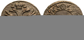 Good Very Fine | RUSSIA. EMPIRE. Anna. 
Copper Denga, 1731. 
Crowned double-headed eagle holding sceptre and orb / ДЕ НГА date below two lines, with...