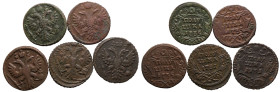 Good Very Fine to Extremely Fine. A nice group | RUSSIA. EMPIRE. Anna Ivanovna. 
Copper 3x Polushka coins, 1731-1735. 

Good Very Fine to Extremely...