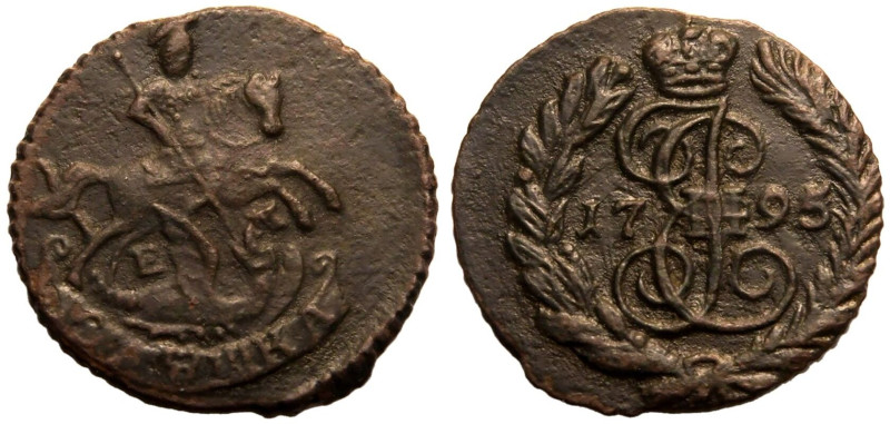 Good Very Fine or better. Scarce | RUSSIA. EMPIRE. Catherine II. 
Copper Polush...