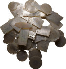 Uncirculated, a few broken. Rare | CHINA. 
 Mother of Pearl Gambling Tokens, . 

63 pieces. 
Uncirculated, a few broken. Rare. 

Weight: 177 g....