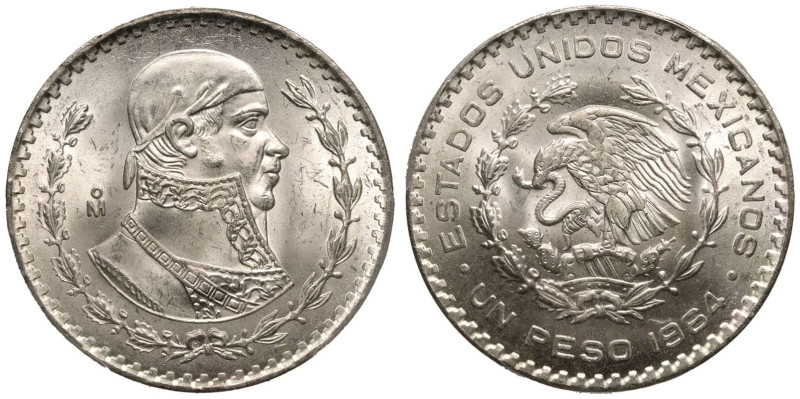 MS66 | MEXICO. United Mexican States/Mexican Republic, 1823-date. 
Billon Peso,...