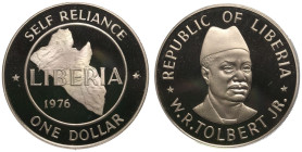 ANACS PF69 | LIBERIA. Republic, 1847-date. 
Copper-nickel 1 Dollar, 1976. Royal Mint. Proof. 
Head left, legend around; REPUBLIC OF LIBERIA W.R.TOLB...