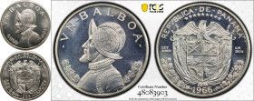 PR67 CAM | PANAMA. Republic, 1903-date. 
Silver 1 Balboa, 1966. United States Mint of San Francisco. 
Since its separation from Colombia in 1903, Pa...