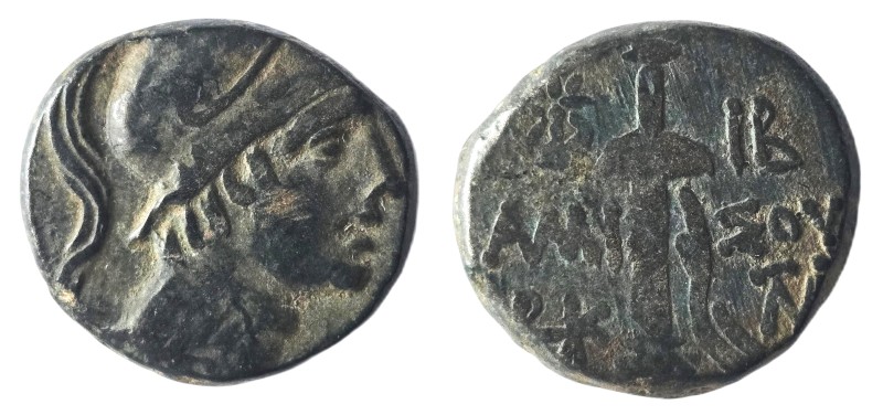 Pontos, Amisos. Under Mithradates VI Eupator (85-65 BC)
Obv: Helmeted head of A...