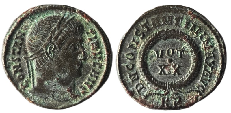 Constantinus I. (307-337 AD). Follis. Thessalonica. Obv: CONSTANTINVS AVG. laure...